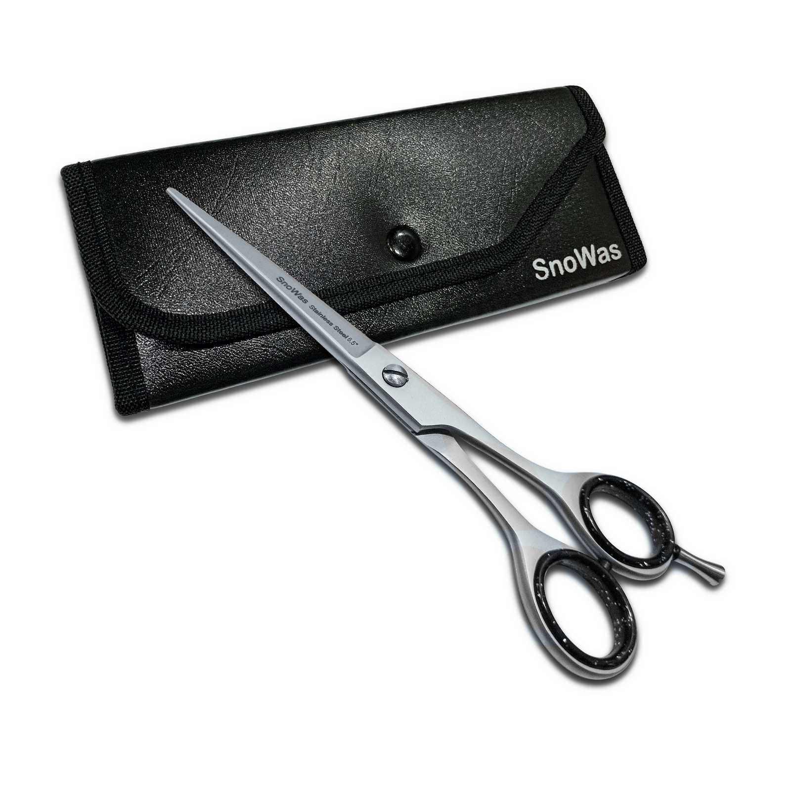SnoWas - 1 x Hairdressing  6.5" Super Cut, Flat & Jaguar Barber Hair Scissors for Professional Hairdressers Barbers Stainless Steel Hair Cutting Shears - For Salon Barbers, Men, Women, Children and Adults