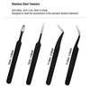 SnoWas - Eyelash Tweezers for Professionals, 4 Pcs Eyelash Tweezers Set Precision Tweezer for grafting Eyelash Extensions, Daily Beauty Tools for Men and Women