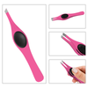 SnoWas - 1 Piece Professional Slanted Wide Rubber Grip Eyebrow Tweezers in Various Colors